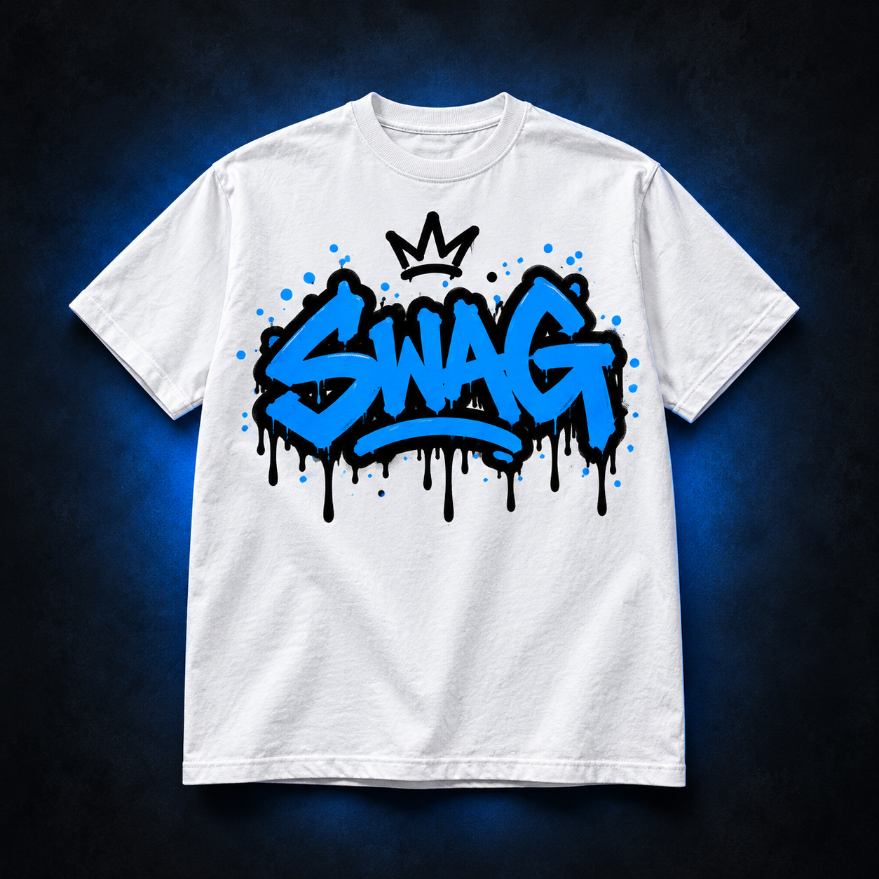 White SWAG graffiti tee